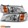 Fits 93-97 Corolla JDM Version Euro Clear Headlights + Amber Corner Signal Lamp