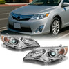 Fits 12-14 Camry Projector Headlights Driver + Passenger Replacement light Lamps