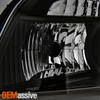 Fits 07-08 Maxima Sedan Replacement Black Projector Headlights lamps Left+Right