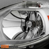 Fits 07-12 Versa Amber Chrome Clear Headlights Lamp Driver/Left Side Replacement