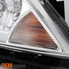 Fits 07-12 Versa Amber Chrome Clear Headlights Lamp Driver/Left Side Replacement