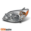 Fits 03-08 Toyota Matrix Amber Chrome Clear Headlights Driver/Left Replacement