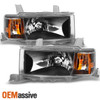 Fits 2004 05 06 Scion xB bB Black Bezel Headlights HeadLamps Replacement LH + RH