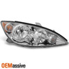 Fits 05-06 Toyota Camry LE | XLE Chrome Bezel Passenger Right Headlight Set