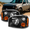 For 01-04 Nissan Frontier OE Headlights Right & Left - Black 2001-2004 Light Lamp