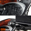 For 2007-2009 Altima Sedan Halogen Black Smoked Headlight + Black Tail Lamp Pair
