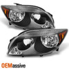 Fits 05-07 Scion TC Black Bezel Headlights HeadLamps Replacement LH+RH 2005-2007