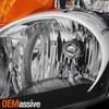 Fits 07-09 Altima 4Dr Sedan black Headlights Headlamps Halogen Type 2007-2009