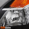 Fits 07-09 Altima 4Dr Sedan black Headlights Headlamps Halogen Type 2007-2009