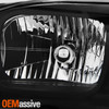Fit 2006-2007 Saturn VUE Black Bezel Headlights Headlamps Pair Left + Right