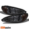 Fit 1999-2005 Grand AM Smoked Headlights Replacement Lamps Lights L+R 99-05