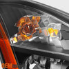Fits 08-14 Rogue SUV Halogen Type Black Headlights Replacement Left + Right Pair