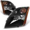 Fits 07-09 Sentra Black Bezel Headlights Lamps Replacement Left+Right 2007-2009