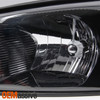 Fits 04-08 Pontiac Grand Prix Amber Black Bezel Headlights HeadLamps Replacement