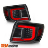 For 08-11 Impreza 12-14 WRX Projector Headlights + Light Bar Tail Combo Black