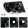 For 08-11 Impreza 12-14 WRX Projector Headlights + Light Bar Tail Combo Black