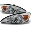 Black Fits 2002 2003 2004 Toyota Camry LE SE XLE Headlights Replacement LH+RH