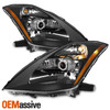 Fits 03-05 350Z Fairlady Z33 Black Bezel HID Type Projector Headlights Headlamps