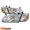 [OE Style]For 2000 2001 Toyota Camry Chrome Bezel Headlight Lamps Assembly