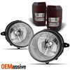 For 08-17 Jeep Patriot OE Headlights + Taillights Dark Red Housing Assembly