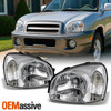 Fits 2003-2006 Santa Fe Replacement Headlights lamps Left+Right 03 04 05 06 sets