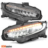 Fit 2016-2021 Honda Civic FULL LED  Headlights w/Sequential Signal Light 16-21