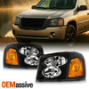 [OE Style]For 2002-2009 GMC Envoy XL XUV SUV Black Bezel Headlight Lamp Assembly