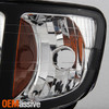Fit 06-08 Honda Ridgeline Black Headlights + Dark Red Tail Lights Replacement