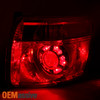 Fit 07-12 Acadia Black Bezel Projector Headlights + Red Clear Outer Tail Lights