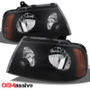 Fit 2003 2004 2005 2006 Lincoln Navigator Black Replacement Headlights Headlamps
