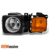 Fits 06-10 H3 H3T Black Headlight w/ Amber Corner Signal Driver Side Replacement