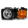 Fits 06-10 H3 H3T Black Headlight w/ Amber Corner Signal Driver Side Replacement