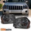 Fit 05-07 Jeep Grand Cherokee Smoked Headlights Replacement 2005-2007 Left+RIght