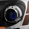 Fit 07-12 Acadia Chrome Clear Projector Headlights + Red Clear Outer Tail Lights