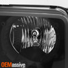 Fits 06-08 Commander Black Bezel Headlights Replacement+Clear Fog Lights w/Bulbs