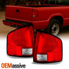 Fit 94-04 S10 Somona 96-00 Hombre Red Clear Tail Lights Brake Lamps Replacement