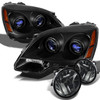 Fits 07-12 Acadia Black Bezel Projector Headlights + Smoke Fog Lights w/Bulbs