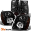 Fit 07-14 Yukon/ XL /Hybrid Headlights + Smoke LED Tail Lights Combo Replacement
