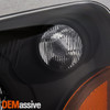 Fits 03-05 Honda Pilot Amber Black Bezel Headlights Headlamps Replacement Pair