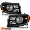 Fits 2009 2010 2011 Pilot SUV Black Headlights Lamp Light Replacement Left+Right