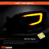 Fit 2008-2014 Impreza WRX LED DRL SWITCHBACK Signal Black Projector Headlights