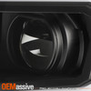 For 2016-2024 Nissan Titan Projector Headlight w/ LED Tube Signal- Black Housing