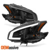 Fits [Black Smoke] 2009-2014 Maxima LED DRL Light Bar Projector Headlights