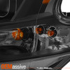 Fits [Black Smoke] 2009-2014 Maxima LED DRL Light Bar Projector Headlights
