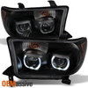 *GAZE* Fits 07-13 Tundra *GEN VI* Halo Projector SMD LED Black Smoke Headlights