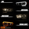 Fits 16-23 Toyota Tacoma TRD Limited Sequential LED Square Projector Headlights