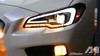 For 15-21 WRX Blk Smoke LED DRL Sequential Projector Headlight+LED Tail Light