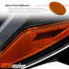 For 15-17 Toyota Camry LED Light Tube DRL Projector Headlights - Black Housing