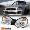 Fits 2002-2003 Subaru Impreza Outback RS TS WRX DRL LED Strip Chrome Headlights