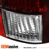 For 1992-96 Ford F150 F250 F350 Bronco Black Headlights+Dark Red Tail Lamps Pair